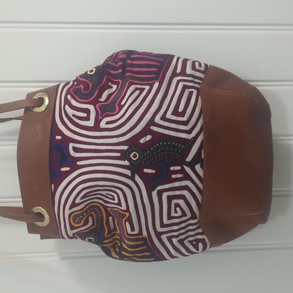 K. Peterson Mola Kuna Indian Handbag - Picture 2 of 10